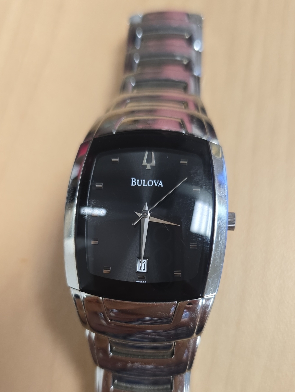 Bulova Men's Classic Tonneau Watch 96G46 Silver & Black